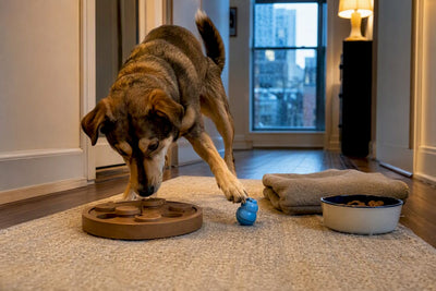 Three Part Rainy Day Dog Exercise: Rotate Play and Use Food Enrichment
