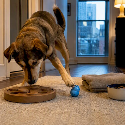 Three Part Rainy Day Dog Exercise: Rotate Play and Use Food Enrichment