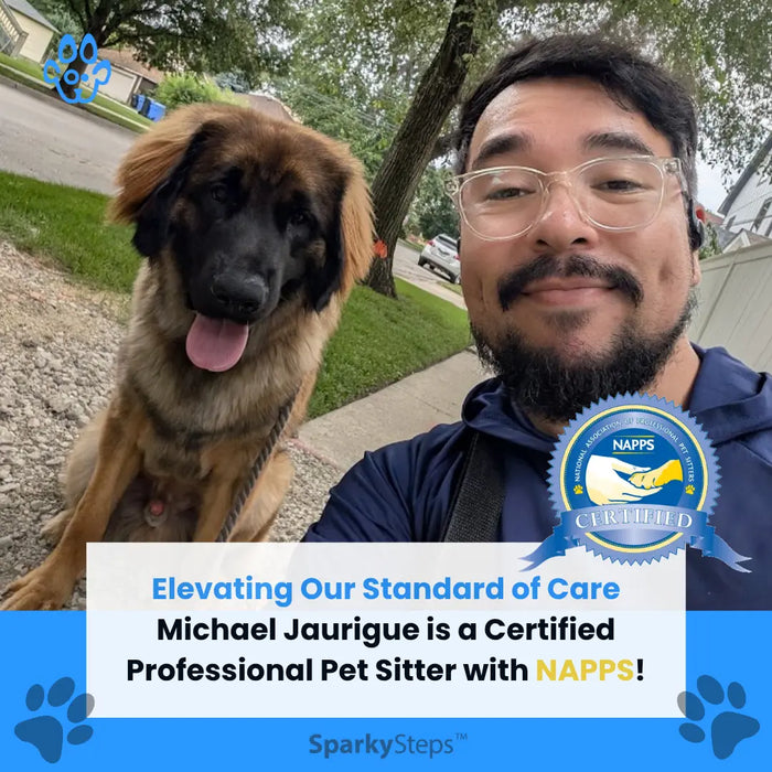 Elevating Our Standard of Care: Michael Jaurigue is a Certified Professional Pet Sitter!