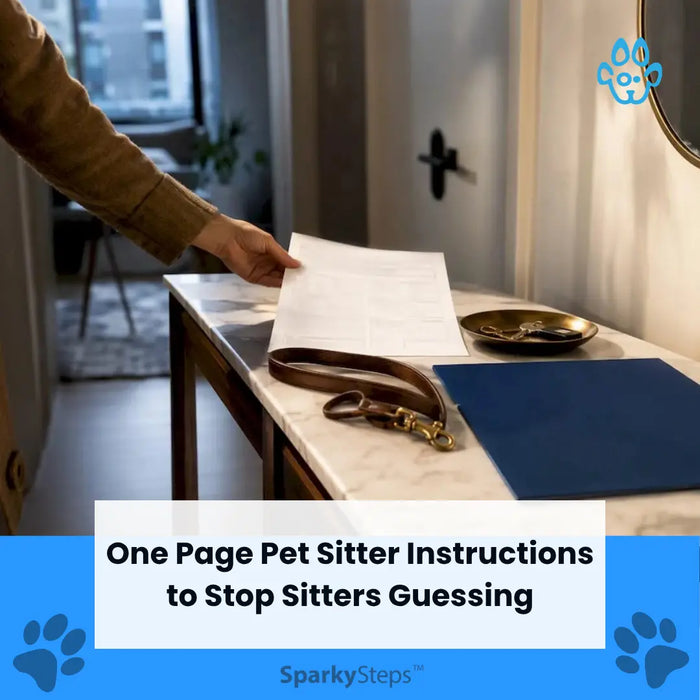 One Page Pet Sitter Instructions to Stop Sitters Guessing