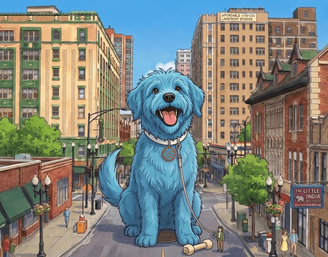 A Sparky Steps walker out with two happy dogs in Chicago