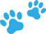 Sparky Steps Blue Paw Logo Icon