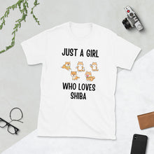Load image into Gallery viewer, Just A Girl Who Loves Shiba Unisex T-Shirt
